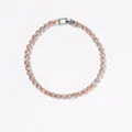 Tennis bracelet with champagne zircons and silver metal base in 19cm length - 19cm / Rhodium Plated Champagne