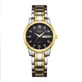 Classic ORUSS business watch with two-tone steel band and black dial with day-date display - Two-Tone Gold & Silver Black Dial