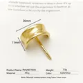 Eleganter Haarhaken aus goldener Legierung für Pferdeschwanz mit 26mm Metall-Finish - Halbkreis-Stil / Gold
