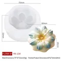 3D-Blumen Silikonform für handgefertigte Kerzen mit detailliertem Schicht-Pfingstrosen-Design - Blühende Blume 5F YB-154