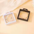Square PE film floating jewelry box in black and white for bracelets and rings - Hanging Hook Floating Box / 9x9x2cm / Black