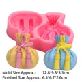 Molde de silicona rosa para tartas y manualidades DIY con forma de bolsa de la fortuna - Rosa