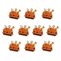 Macro shot of 10 orange enamel roasted turkey alloy pendants for DIY jewelry making - Style 4 Thanksgiving Roast Turkey/10Pcs