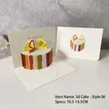 Handmade 3D pop-up birthday card featuring a colorful cake design with Happy Birthday text - 3D Cake-06 / 10.5*14.5cm