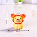 Resin Capybara figurine wearing a red crab hat, 3.7cm height miniature decor - Cancer - Capybara