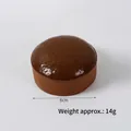 Realistic 6cm chocolate round squishy bread model with PU slow rebound foam material - Small Round Coffee Bread
