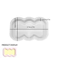 Rectangle wavy edge silicone mold for resin coaster DIY with dimensions marked clearly - Wave Shape Tray