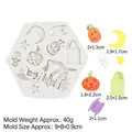 Stampo in silicone Halloween con zucca e teschio per cioccolato e decorazioni in fondente - 2# Combinazione Multi-Elemento / Grigio
