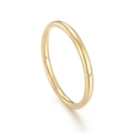 Minimalist polished gold titanium steel ring for women in elegant slim stackable design - Gold