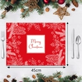 Christmas placemat detail with 45cm size guide on a festive holiday table setting - Style 5 (Artistic Illustration) / 32*45cm