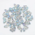 DIY 15mm gradient butterfly glass beads in iridescent AB finish for jewelry making - Transparent Green