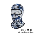 Ocean Royal Blue camouflage windproof tactical balaclava for outdoor cycling sports - Ocean Royal Blue