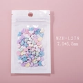 7.5x5.5mm heart-shaped resin beads in macaron colors for DIY nail art in clear packaging - Model L278-Size 7.5mm*5.5mm(L278)