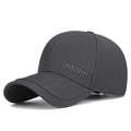 Dunkelgraue Baseballkappe mit 3D-Spirit-Stickerei auf einer strukturierten Baumwollmütze - Verstellbar / Grau