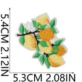 Detailed dimensions of the fruit branch embroidery patch showing 5.4cm by 5.3cm size - Fruit Branch (S30HXZ-08-15)