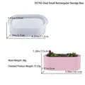 Silicone mold for oval storage box showing product dimensions and succulent pot example - D5792 Oval Rectangular Storage Box Mold