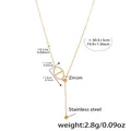 Macro shot of gold zircon tassel necklace with detailed size and weight specifications - 50+5cm / Gold 5A Zirconia Necklace (P217)
