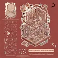 DIY 3D diorama stickers Secret Room series with cat and ghost theme for creative crafting - Study Secret Room (Mystic Chamber)
