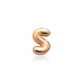 Ciondolo lettera S in oro rosa lucido per collana personalizzata fai-da-te creativa - Lettera S Oro Rosa (Senza Catena)
