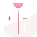 Pink heart-shaped eyelash extension mirror with 165mm stainless steel handle - Moon / Pink