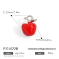 Pendentif pomme rouge en alliage pour bijoux DIY 11.25x7.97mm accessoire étanche - Grande Pomme Rouge
