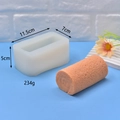 Rechteckige Silikonform für Kuchenrollen mit 11,5x7x5cm Maßen und Schwammstruktur - Rechteckiger Schweizer Rolle Stil (1)