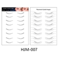 Waterproof lower eyelash tattoo sticker model HJM-007 with application guide illustration - HJM-007
