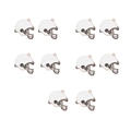 Close-up of 10 white American football helmet charms with rose gold metal finish - 1# White Rugby Helmet (10Pcs)