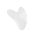 Transparent heart-shaped resin facial massage tool with smooth crystalline finish - Resin / Clear