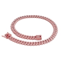 Roségoldene Panzerkette mit Mikro-Pave-Diamanten im trendigen Hip-Hop-Stil Design - 45cm (18inch) / Roségold