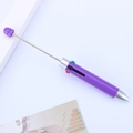 Penna a sfera viola 4-in-1 con puntatore telescopico e inchiostro multicolore - Viola fluorescente
