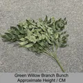 Künstlicher Weidenzweig mit grünen Seidenblättern für die Hochzeitsdekoration - Grün