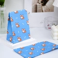 Mini gift bag with blue finish featuring cute corgi and bone patterns for gift packaging - Blue Dog
