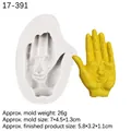 Boeddha hand siliconen mal voor Halloween chocolade en taart decoratie projecten - Hand Stijl (Grijs)
