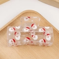 Pinza para el pelo navideña transparente con motivos de Papá Noel y copos de nieve - Santa Claus