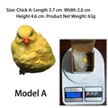 Style A cute yellow resin chick figurine for miniature garden decor 3.7x2.6x4.6cm - New Chick Style A