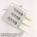 Detailed macro view showing the 0.9cm thickness of wavy texture silicone craft mold - Long Bar Style
