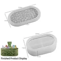 Silicone mold set for oval DIY resin storage container with decorative lid and textures - Oval - Diamond Storage Box