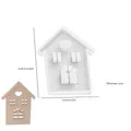 Hausförmige Silikonform mit Herzausschnitt für DIY-Harz mit Maßen von 14,8 cm Höhe - Herz-Haus-Einsatz