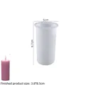 Specifiche dettagliate delle dimensioni per stampo in silicone per candele a righe e prodotto - Cilindro a coste a cupola - Lunga