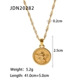 Dettagli della collana in acciaio inossidabile con ciondolo angelo d'oro e perline - JDN20282-Angelo Rilievo Oro