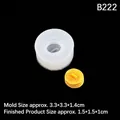 Siliconen mal voor mini-pannenkoeken met een geel pannenkoek-voorbeeld - Kleine Puddingvorm