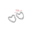 Ciondoli a cuore argento ondulato 15mm per creazione di gioielli fai-da-te fatti a mano - Cuore Organico Irregolare Argento da 15 mm