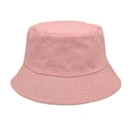 Dettaglio del cappello a secchiello in cotone rosa con ricami a margherita per protezione solare - M(56-58cm) / Rosa