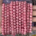 Natural pink quartz gemstone beads for DIY bracelets and jewelry making crafts - Natural Sakura Rain Stone