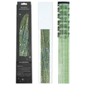5-piece easy clip-in holographic green hair tinsel extensions for festivals and parties - 6 Pieces Set / Laser Mint Green (6-Piece Set)