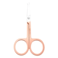Professional round-tip nose hair scissors in rose gold and silver stainless steel - Round Tip Nose Hair Scissors / Rose Gold