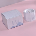 Handmade soy candle with gray marble octagon jar and purple watercolor gift box - English Pear & Freesia