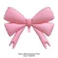 Matte pink bow-shaped aluminum foil balloon for party decor, size 77x63cm - Matte Pink