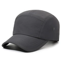 Cappello camper 5-panel grigio scuro ad asciugatura rapida con occhielli in metallo e visiera - Regolabile / grigio scuro